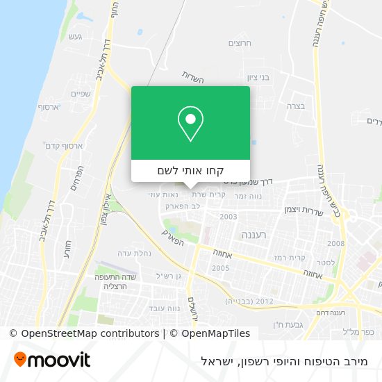 מפת מירב הטיפוח והיופי רשפון