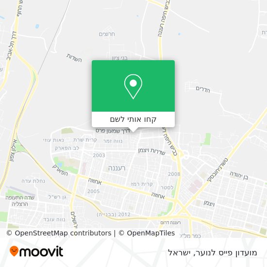 מפת מועדון פייס לנוער