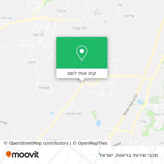 מפת מכבי שירותי בריאות