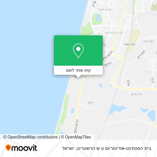 מפת בית הסטודנט-אודיטוריום ע ש הרשטריט