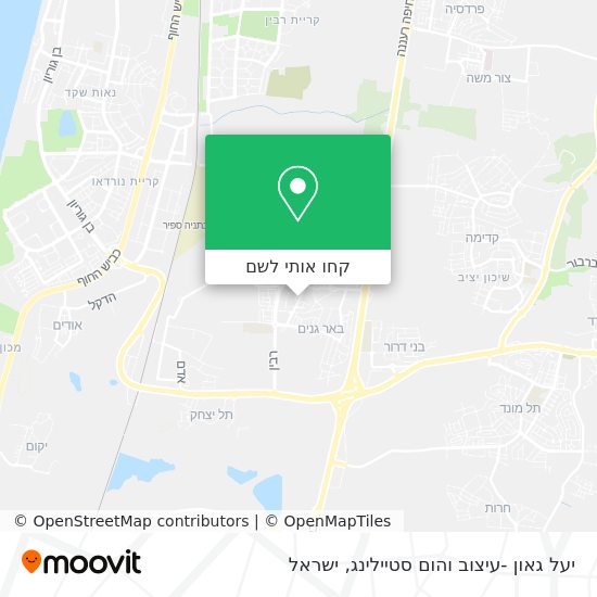 מפת יעל גאון -עיצוב והום סטיילינג