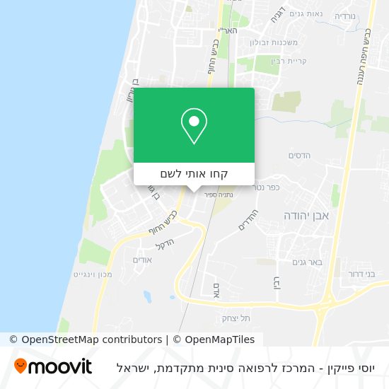 מפת יוסי פייקין - המרכז לרפואה סינית מתקדמת