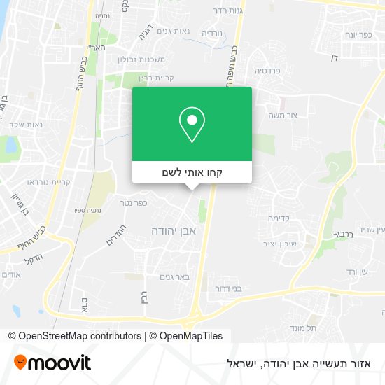 מפת אזור תעשייה אבן יהודה