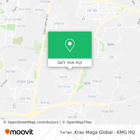 מפת Krav Maga Global - KMG HQ