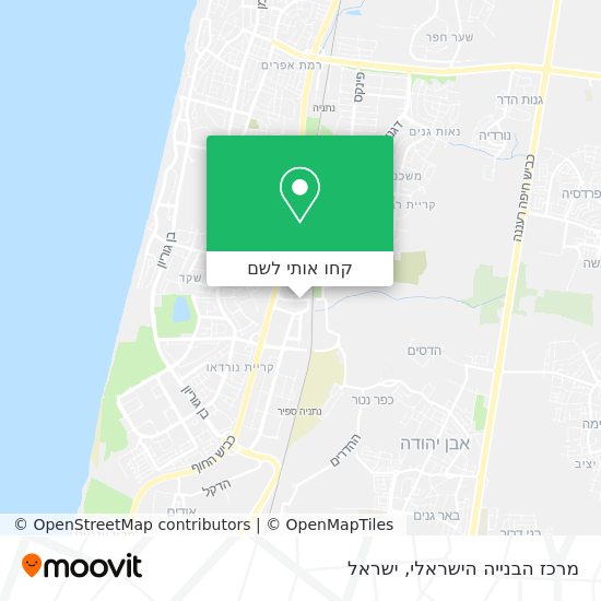 מפת מרכז הבנייה הישראלי