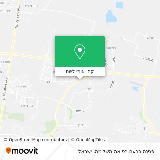 מפת פנינה ברעם רפואה משלימה