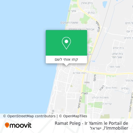 מפת Ramat Poleg - Ir Yamim le Portail de l'Immobilier