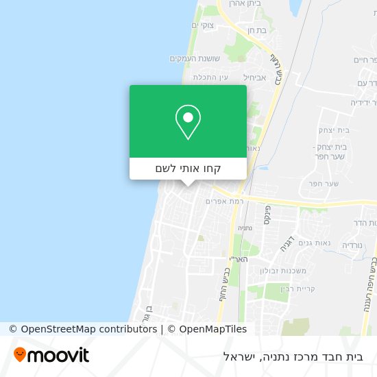 מפת בית חבד מרכז נתניה