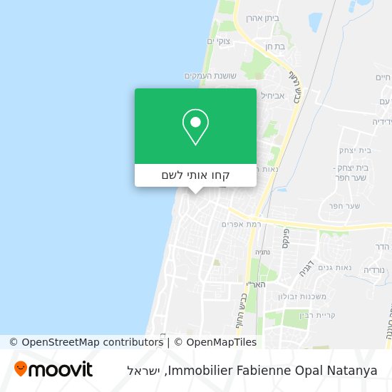מפת Immobilier Fabienne Opal Natanya