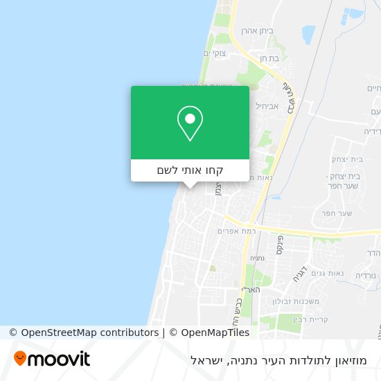 מפת מוזיאון לתולדות העיר נתניה