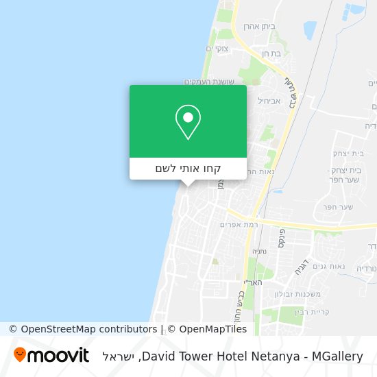 מפת David Tower Hotel Netanya - MGallery