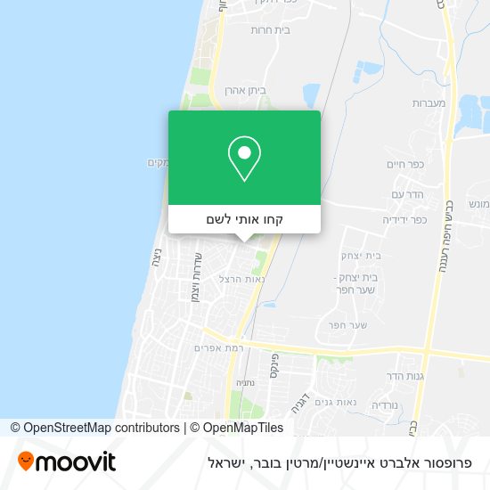 מפת פרופסור אלברט איינשטיין / מרטין בובר