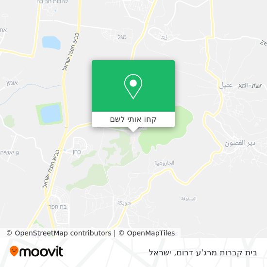 מפת בית קברות מרג'ע דרום