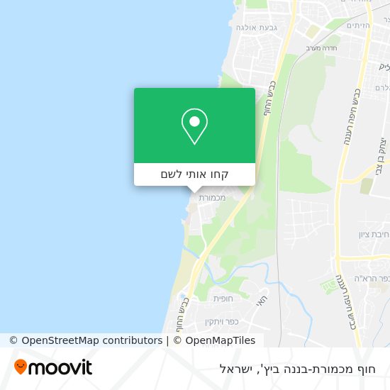 מפת חוף מכמורת-בננה ביץ'