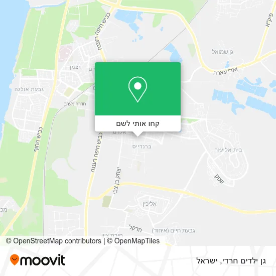 מפת גן ילדים חרדי