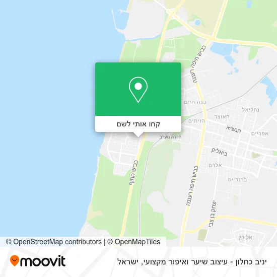 מפת יניב כחלון - עיצוב שיער ואיפור מקצועי