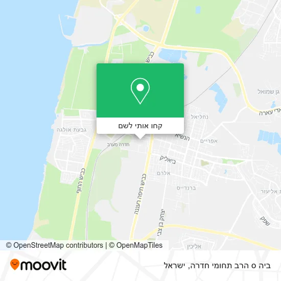 מפת ביה ס הרב תחומי חדרה