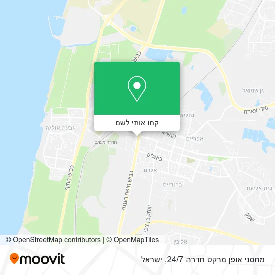 מפת מחסני אופן מרקט חדרה 24/7