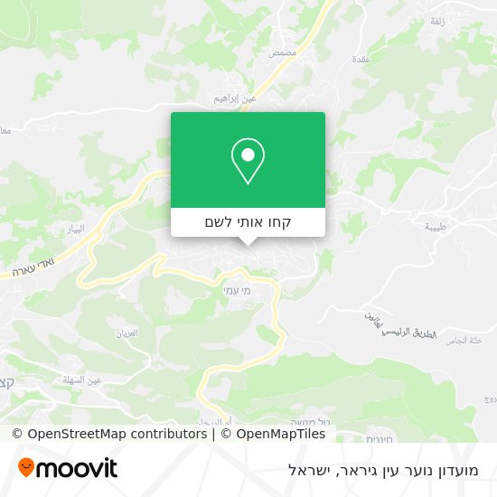 מפת מועדון נוער עין גיראר