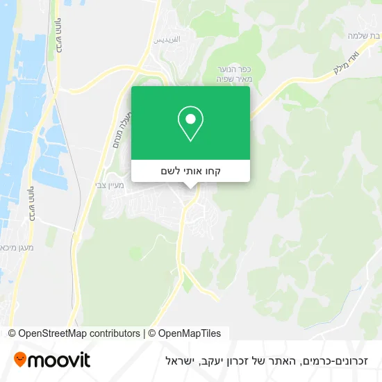 מפת זכרונים-כרמים, האתר של זכרון יעקב
