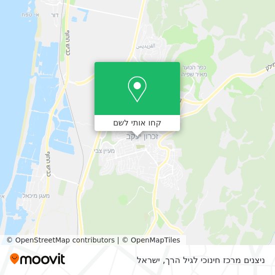 מפת ניצנים מרכז חינוכי לגיל הרך