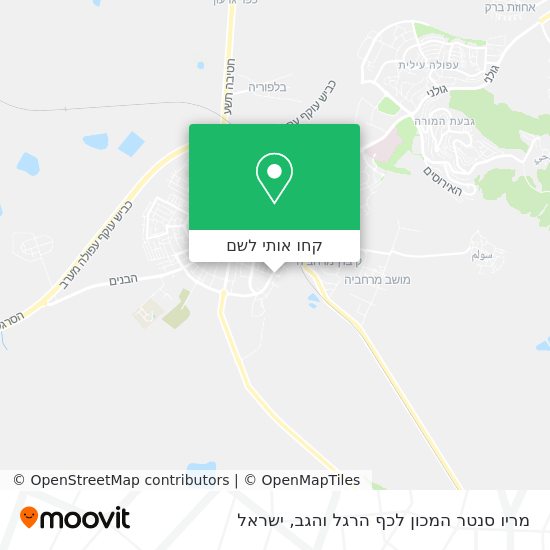 מפת מריו סנטר המכון לכף הרגל והגב