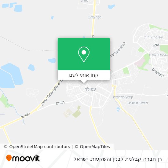 מפת רן חברה קבלנית לבנין והשקעות