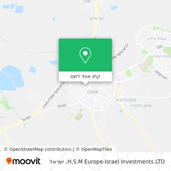 מפת H.S.M Europe-Israel Investments LTD