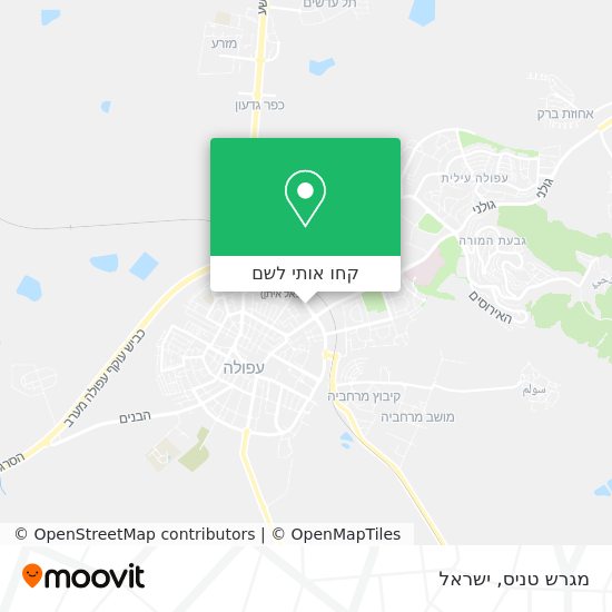 מפת מגרש טניס