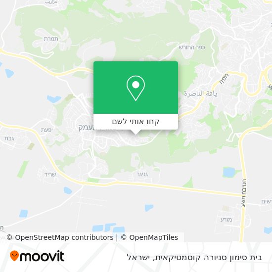 מפת בית סימון סניורה קוסמטיקאית
