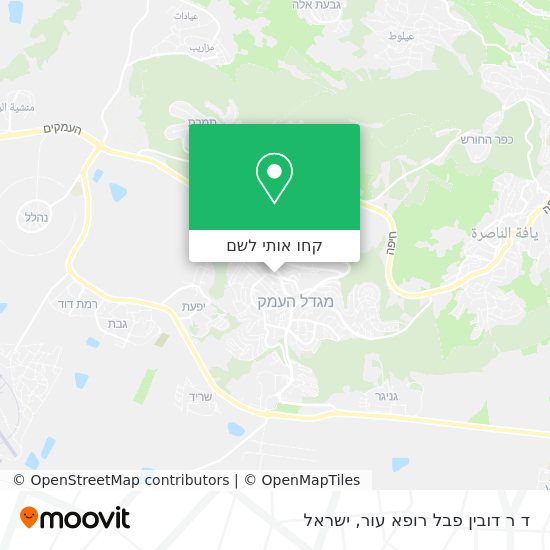 מפת ד ר דובין פבל רופא עור