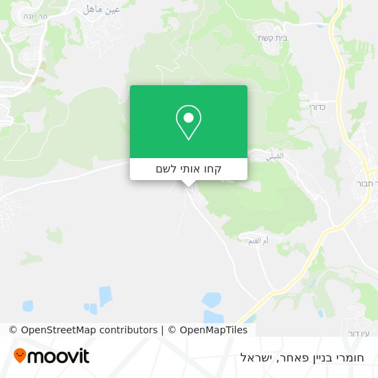 מפת חומרי בניין פאחר