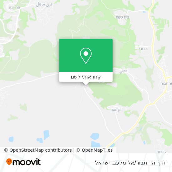 מפת דרך הר תבור/אל מלעב