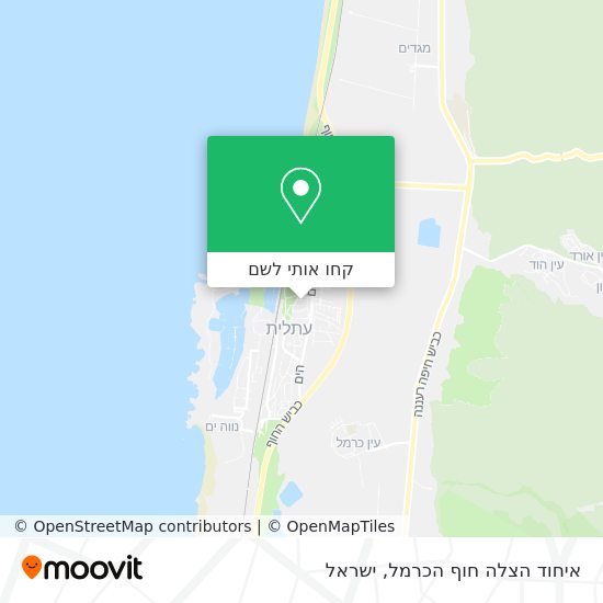 מפת איחוד הצלה חוף הכרמל