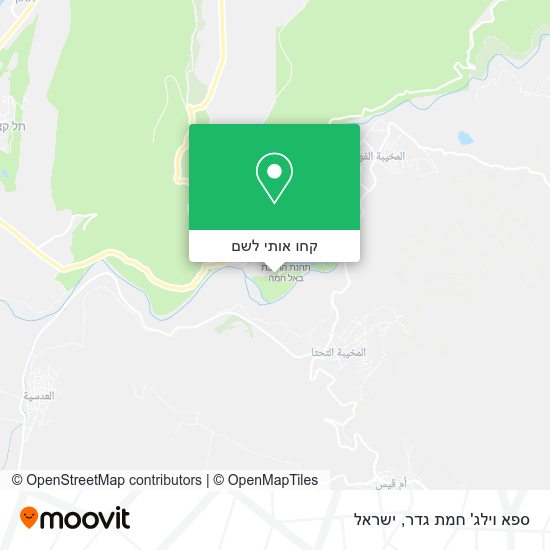 מפת ספא וילג' חמת גדר