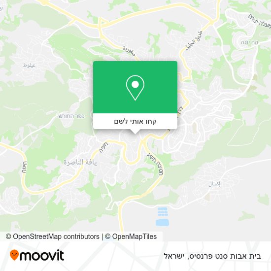 מפת בית אבות סנט פרנסיס