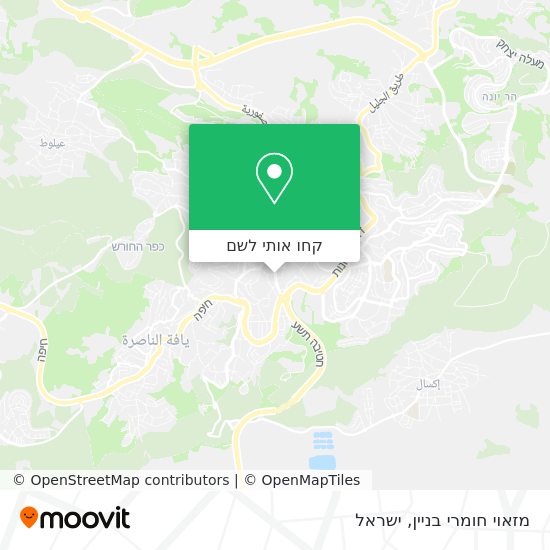 מפת מזאוי חומרי בניין