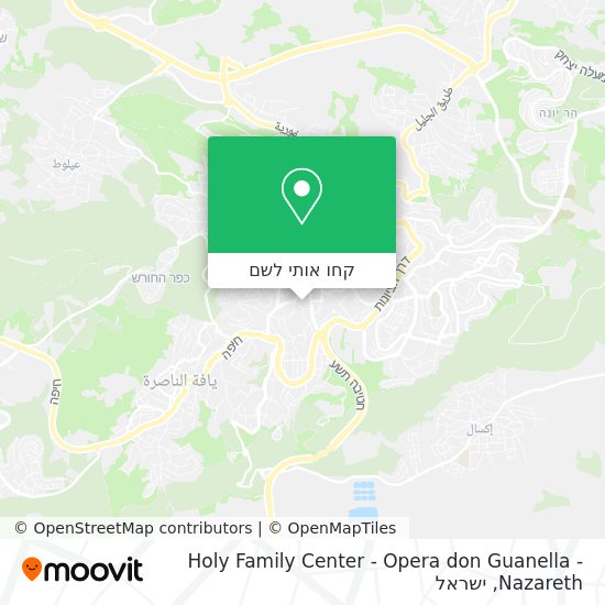 מפת Holy Family Center - Opera don Guanella - Nazareth