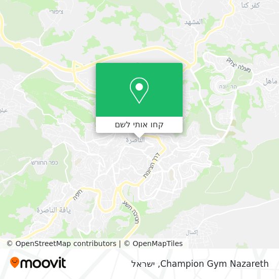 מפת Champion Gym Nazareth