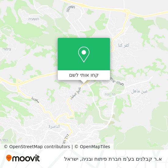 מפת א.ר קבלנים בע'מ חברת פיתוח ובניה