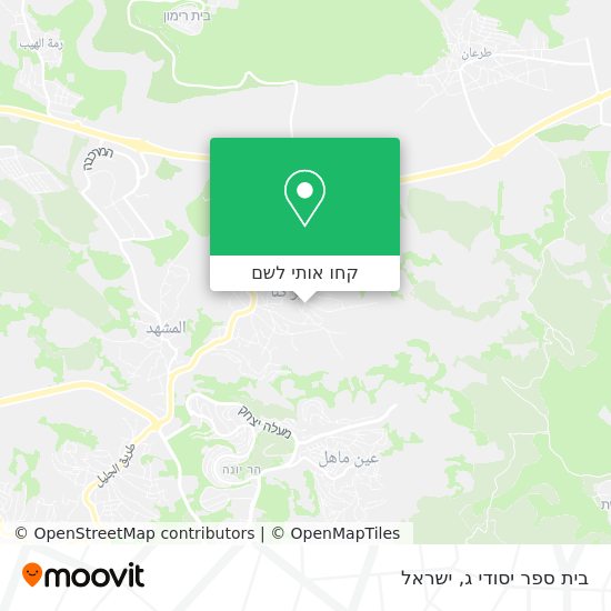 מפת בית ספר יסודי ג