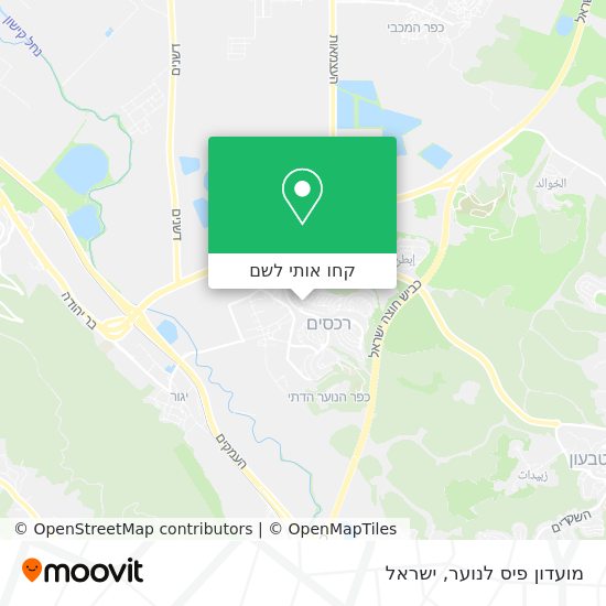 מפת מועדון פיס לנוער