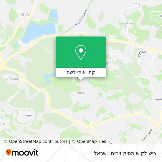 מפת ריש לקיש מסיק זיתים