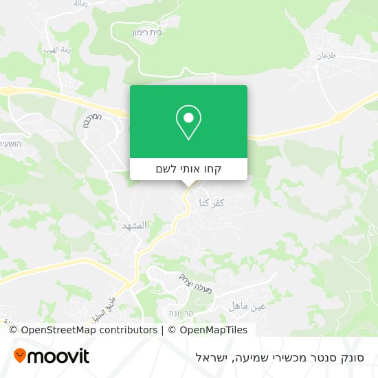 מפת סונק סנטר מכשירי שמיעה