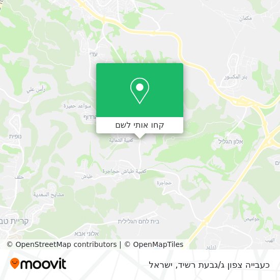 מפת כעבייה צפון ג/גבעת רשיד