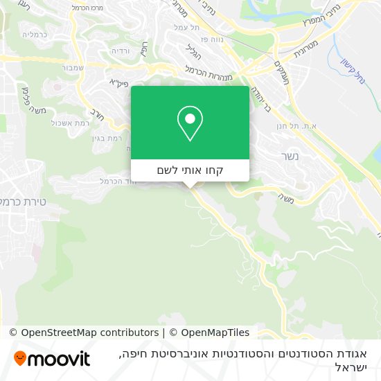 מפת אגודת הסטודנטים והסטודנטיות אוניברסיטת חיפה