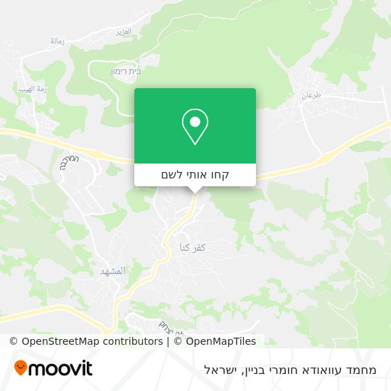 מפת מחמד עוואודא חומרי בניין