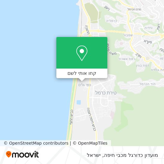 מפת מועדון כדורגל מכבי חיפה
