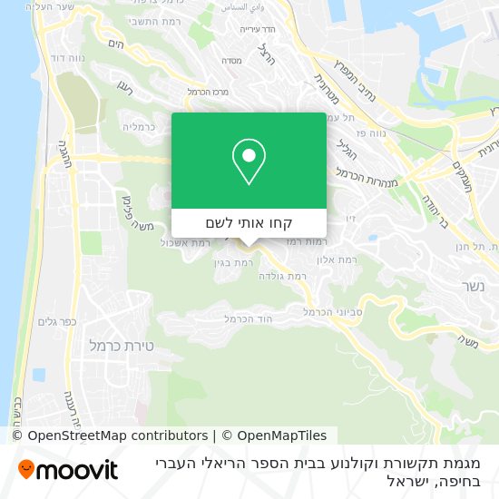 מפת מגמת תקשורת וקולנוע בבית הספר הריאלי העברי בחיפה