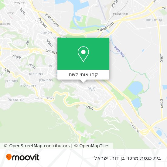 מפת בית כנסת מרכזי בן דור